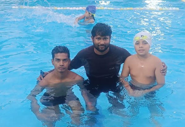 Beginner swimming training