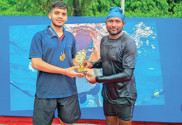 Swimming training session